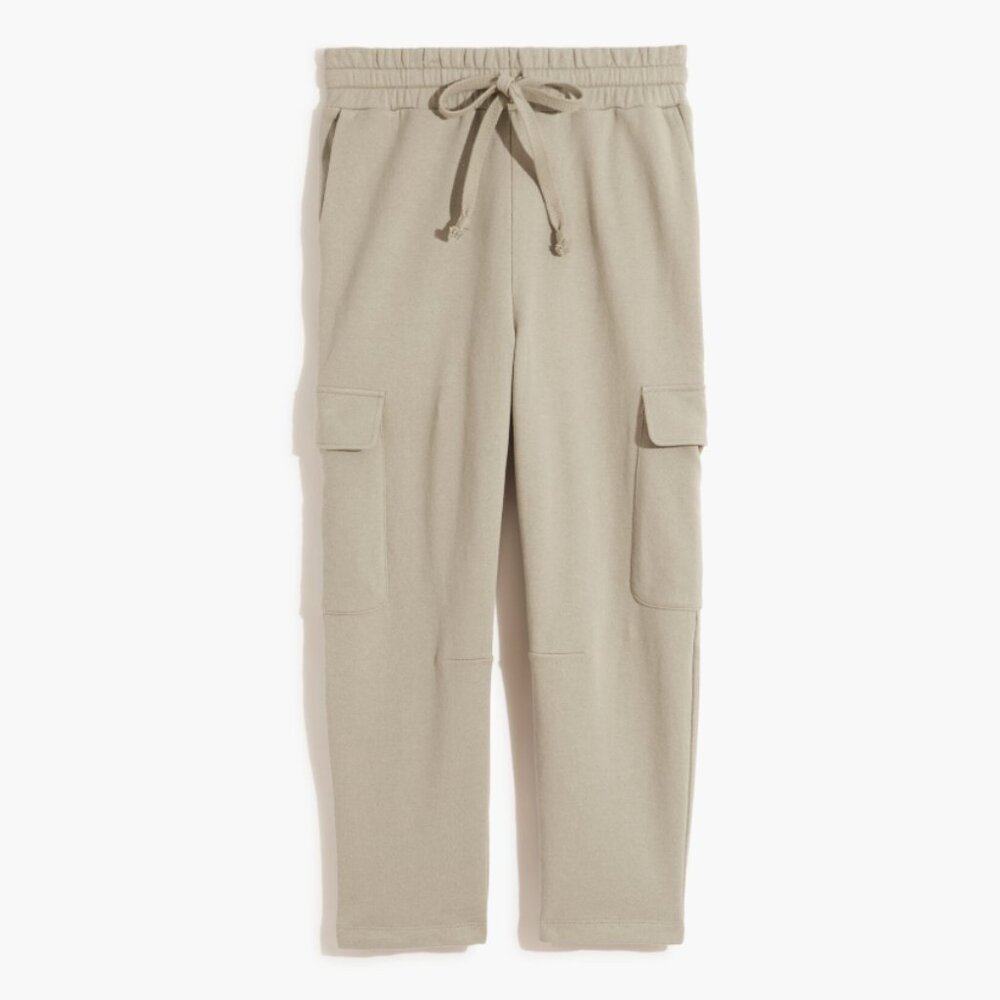 Madewell Hemp-Cotton Cargo Sweatpants‎ Forgotten Landscape Tan/Green Size XS